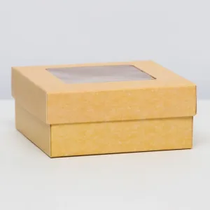 Коробка подарочная с окном, 12×12×5