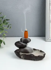 Подставка для благовоний "Баланс и рыбки", стелющийся дым, 4.3×3.5×6 см