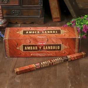 Благовония HEM "Amber sandal, амбер сандал", 8 палочек