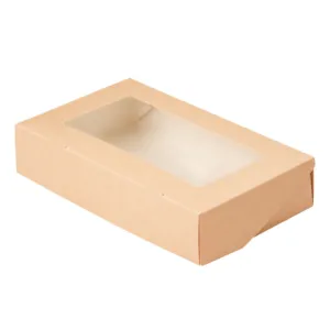 Коробка подарочная крафт с окном "500", 17×7×4