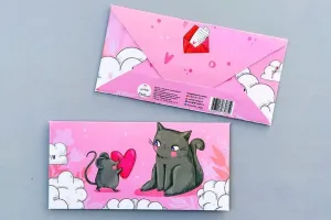Конверт для денег "Люблю, котята"