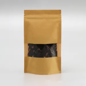 Пакет zip-lock крафт с окном, 20×12