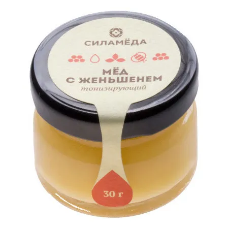 Мед с женьшенем "Мусихин", 30 гр.