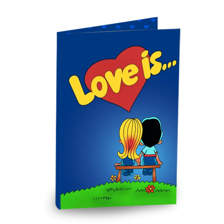 Открытка 4 шоколадки "Love is"