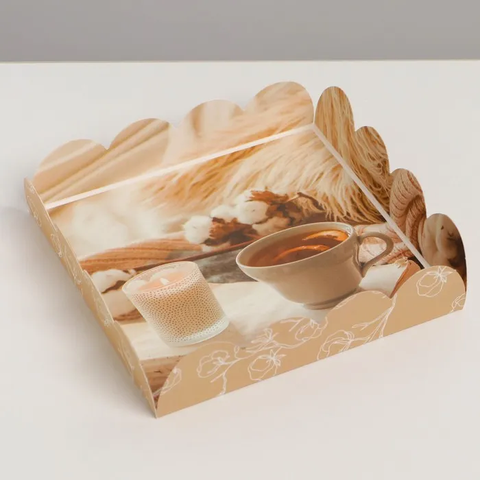Коробка подарочная "Теплый вечер", 13×13×3