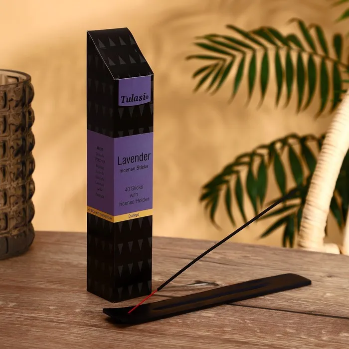 Благовония с подставкой Tulasi "Lavender, лаванда", 40 палочек