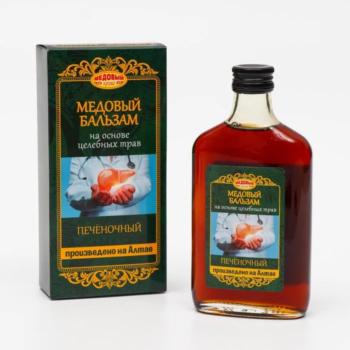 Алтайский медовый бальзам "Печёночный", 250 мл.