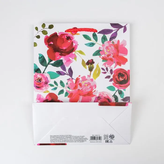 Пакет подарочный ламинированный "Present for you", 23×18×8
