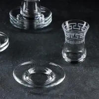 Турецкий бокал с блюдцем "Нэро", 140 мл.