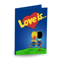 Открытка 4 шоколадки "Love is"