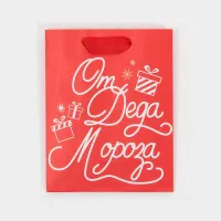 Пакет подарочный "От Дедушки Мороза", 15×12×5.5