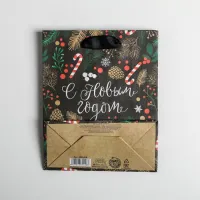 Пакет подарочный "Еловый лес", 15×12×5.5