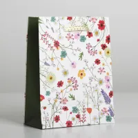 Пакет подарочный "Расцветай от счастья", 12×15×5.5