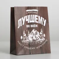 Пакет подарочный "Самому лучшему во всём", 15×12×5.5