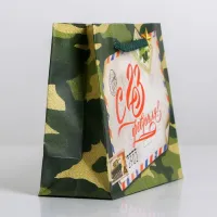 Пакет подарочный "Письмо защитнику", 15×12×5.5