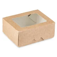 Коробка подарочная крафт с окном "300", 10×8×4