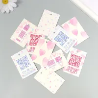 Бирка для подарка "Сердечки", 4×6