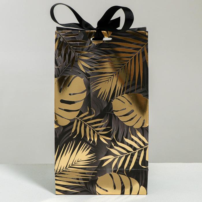 Пакет подарочный с лентой "Gift for you", 13×23×7 см.