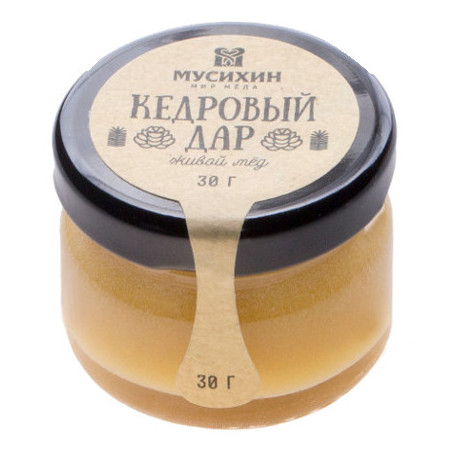 Мед, кедровый дар "Мусихин", 30 гр.