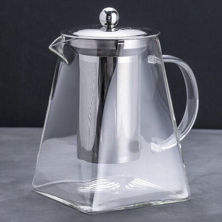 Чайник из жаропрочного стекла с заварочной колбой из металла "Версаль", 950 мл.