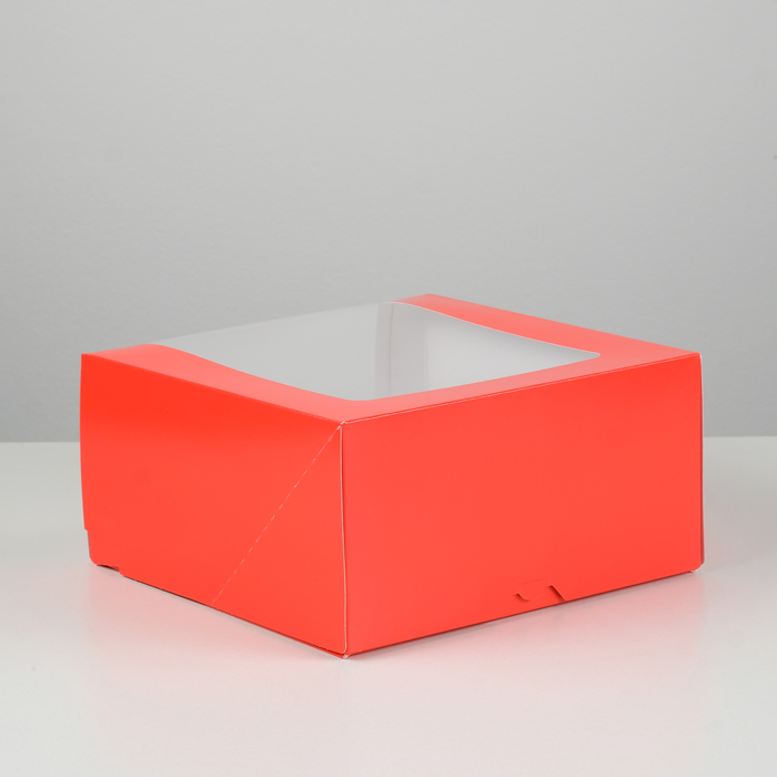 Подарочная коробка с окном "Мусс", 23.5 х 23.5 х 11.5 см.