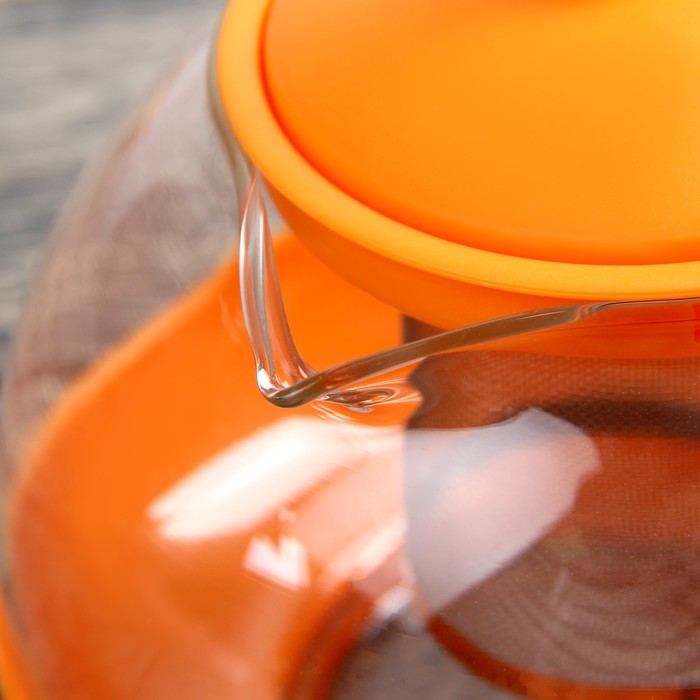 Чайник заварочный "Яркость", с металлическим ситом, матовый, 1,25 л, цвет МИКС