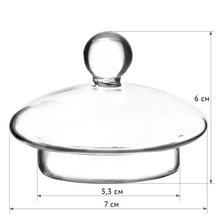 Крышка для чайника стеклянная, 5.3 см.