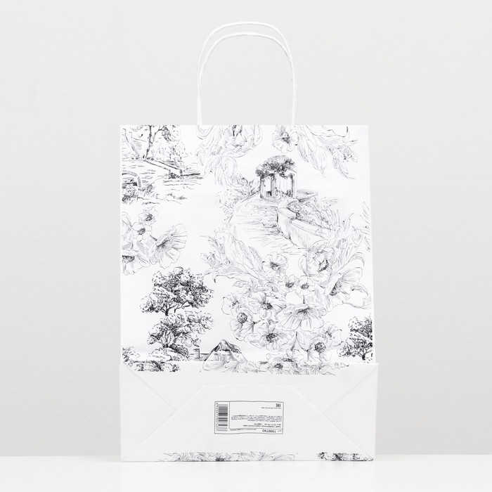 Пакет подарочный "Цветочный сад", 24×10.5×32