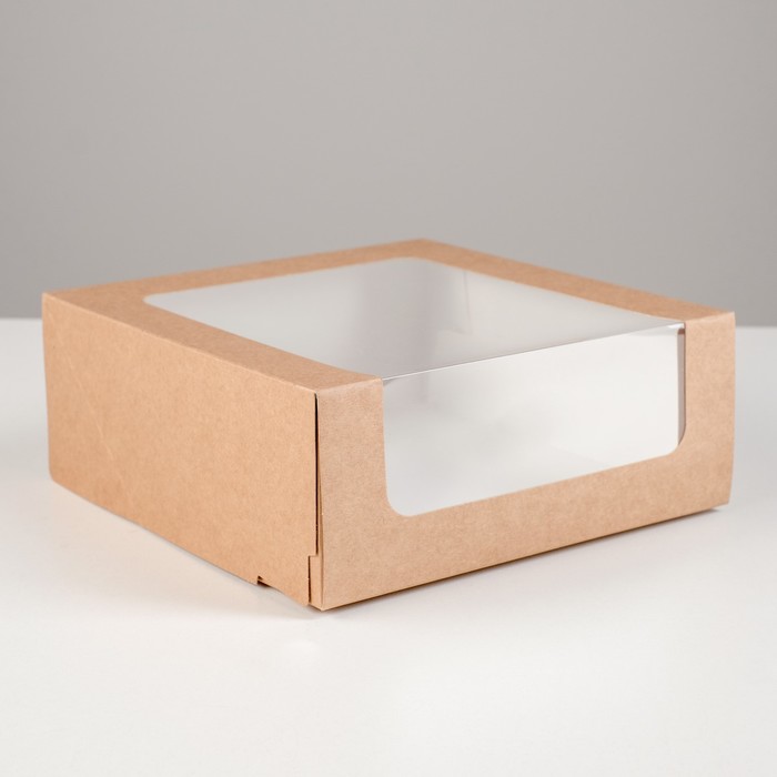 Коробка подарочная с окном, 18×18×7