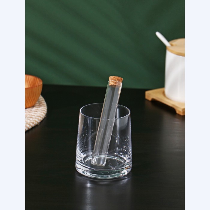 Колба стеклянная для заваривания с пробкой из бамбука BellaTenero «Алхимия», 2×12 см