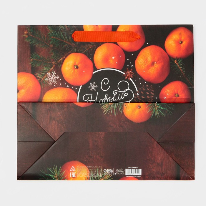 Пакет подарочный "Со вкусом Нового Года", 18×23×10