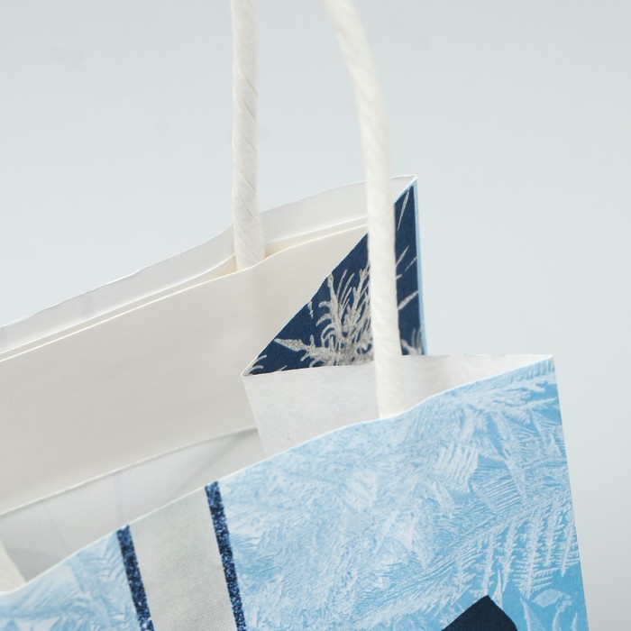 Пакет подарочный крафт "Уютной зимы", 12×21×9