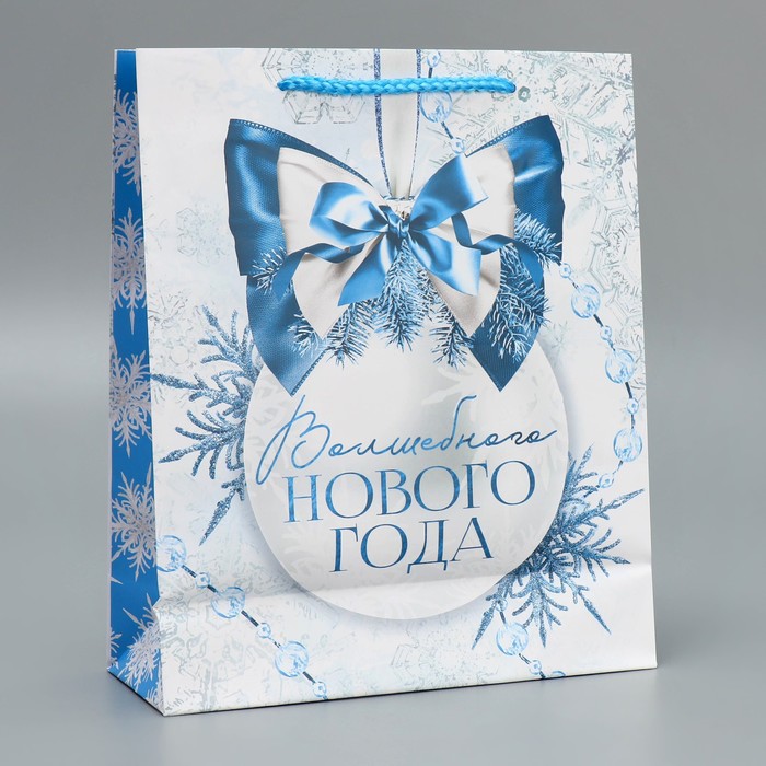 Пакет подарочный "Снежная история", 21×25×8