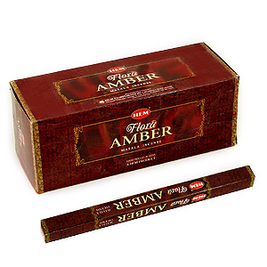 Благовония пыльцевые HEM "Amber, амбер", 8 палочек