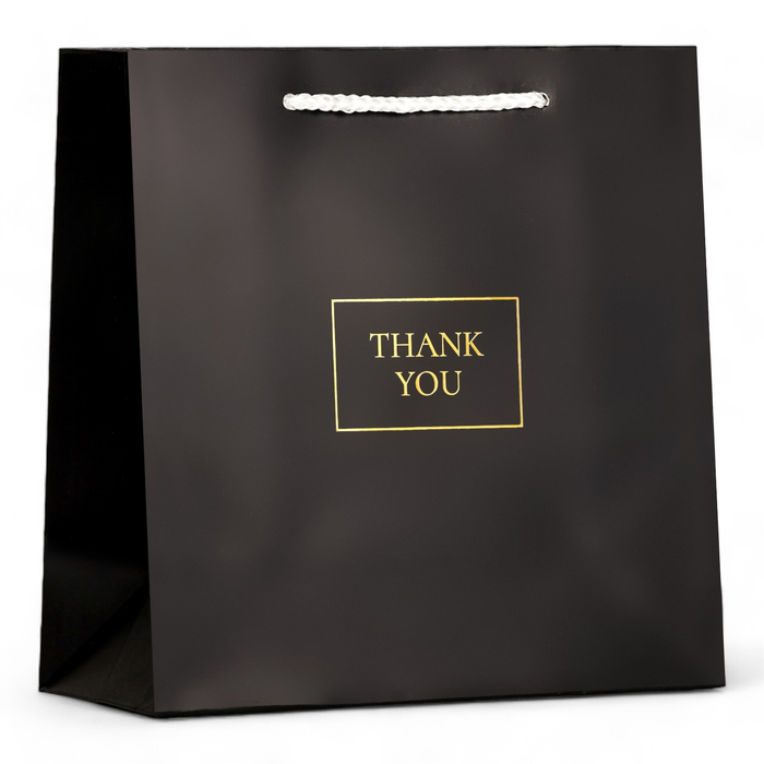 Пакет подарочный крафт "Thank you", 23×22.5×10