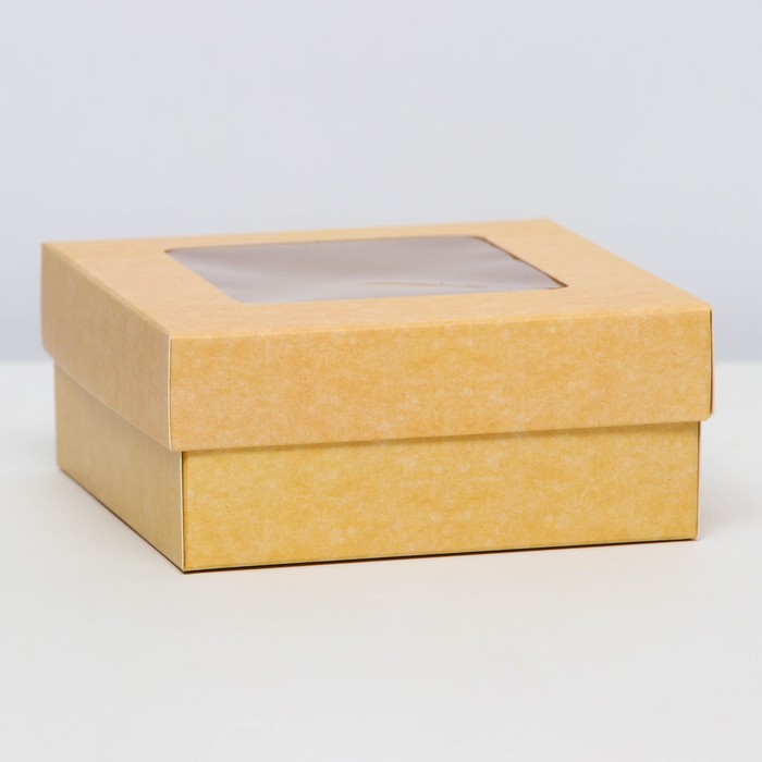 Коробка подарочная с окном, 12×12×5