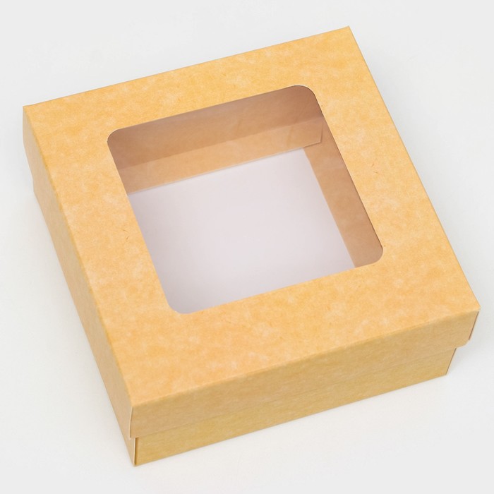 Коробка подарочная с окном, 12×12×5