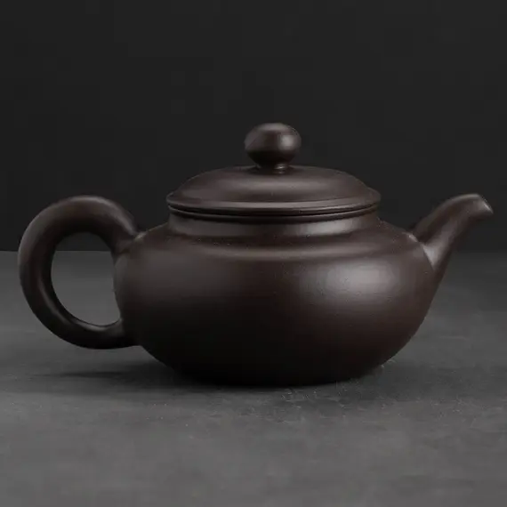 Чайник глиняный черный "Певчий", 230 мл