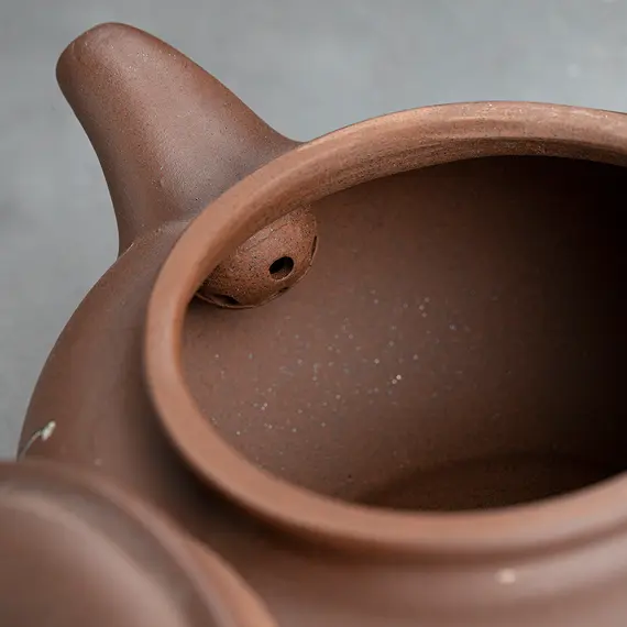 Чайник глиняный коричневый "Певчий", 230 мл