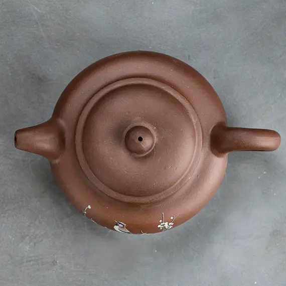 Чайник глиняный коричневый "Певчий", 230 мл