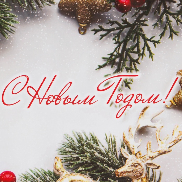 Пакет бумажный подарочный новогодний крафт "Новогоднее украшение", 25×18×8