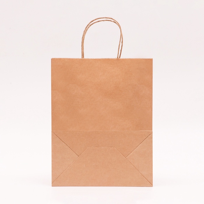 Пакет бумажный подарочный новогодний крафт "Елочная игрушка", 28×22×12