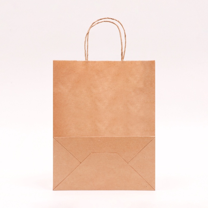 Пакет бумажный подарочный новогодний крафт "Новогодняя игрушка", 28×22×12