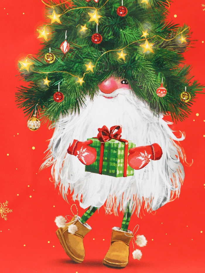 Пакет подарочный "Новогодний домовенок", 14.5×11.5×6.5