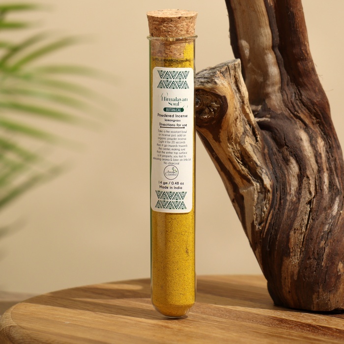 Благовония, травяной органический аромапорошок "Lemongrass, лемонграсс", 11 гр