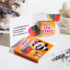 Мини-открытка "С днем рождения (панда)"