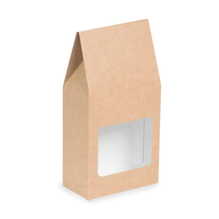Коробка подарочная крафт с окном "TeaBox", 92×50×182