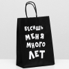 Пакет подарочный крафт "Бесишь меня много лет", 25×18×8