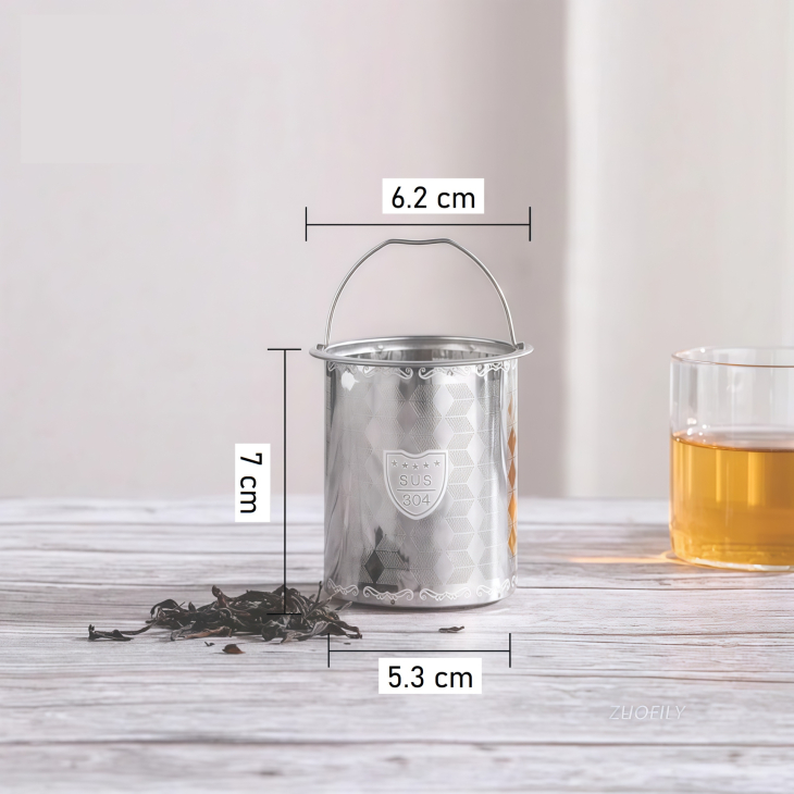 Ситечко для чая с ручкой, 7×6.2×5.3 см.